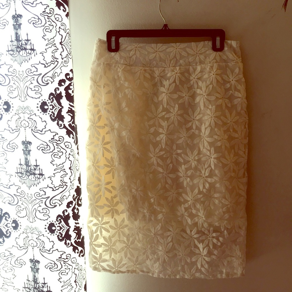 White Flowered Skirt